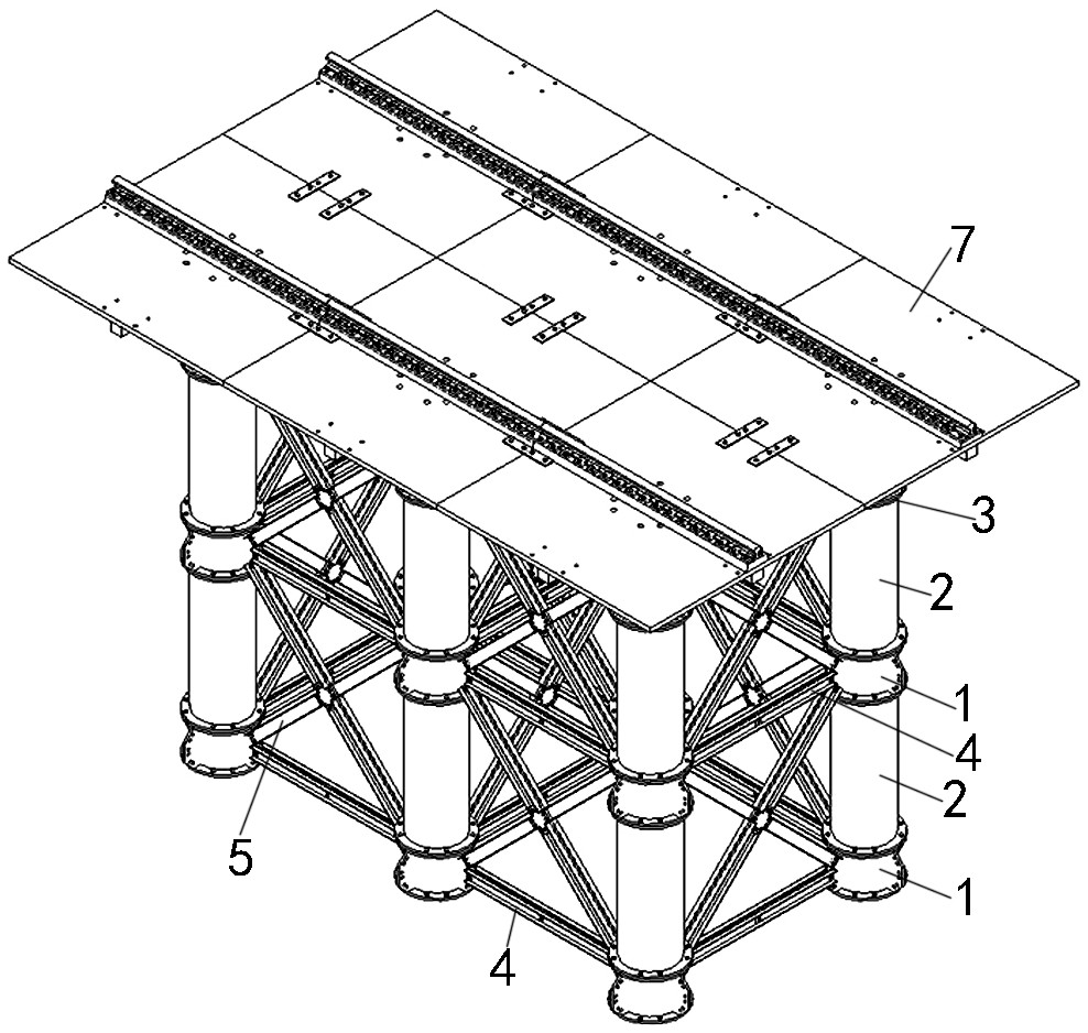 Shield machine receiving steel platform and installation method thereof