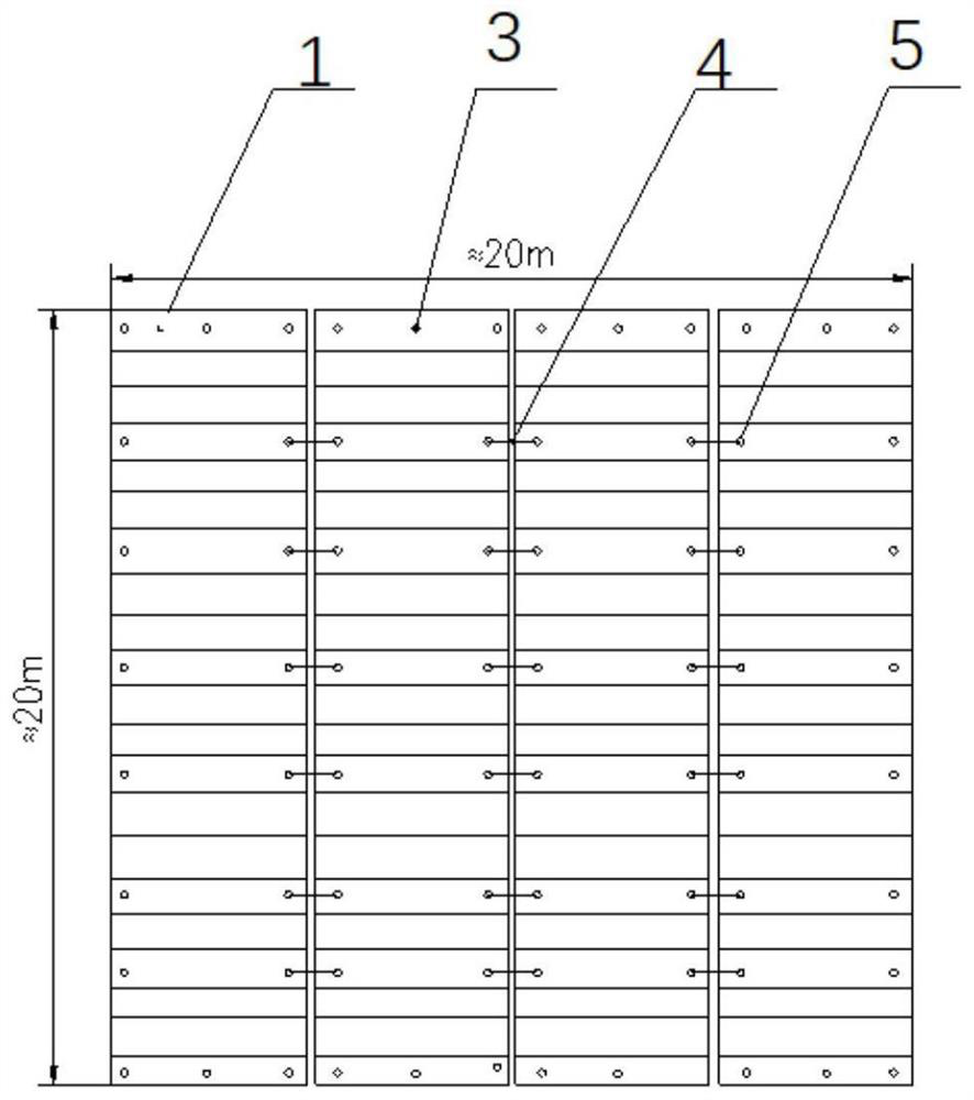 Parking apron mechanical laying system and method