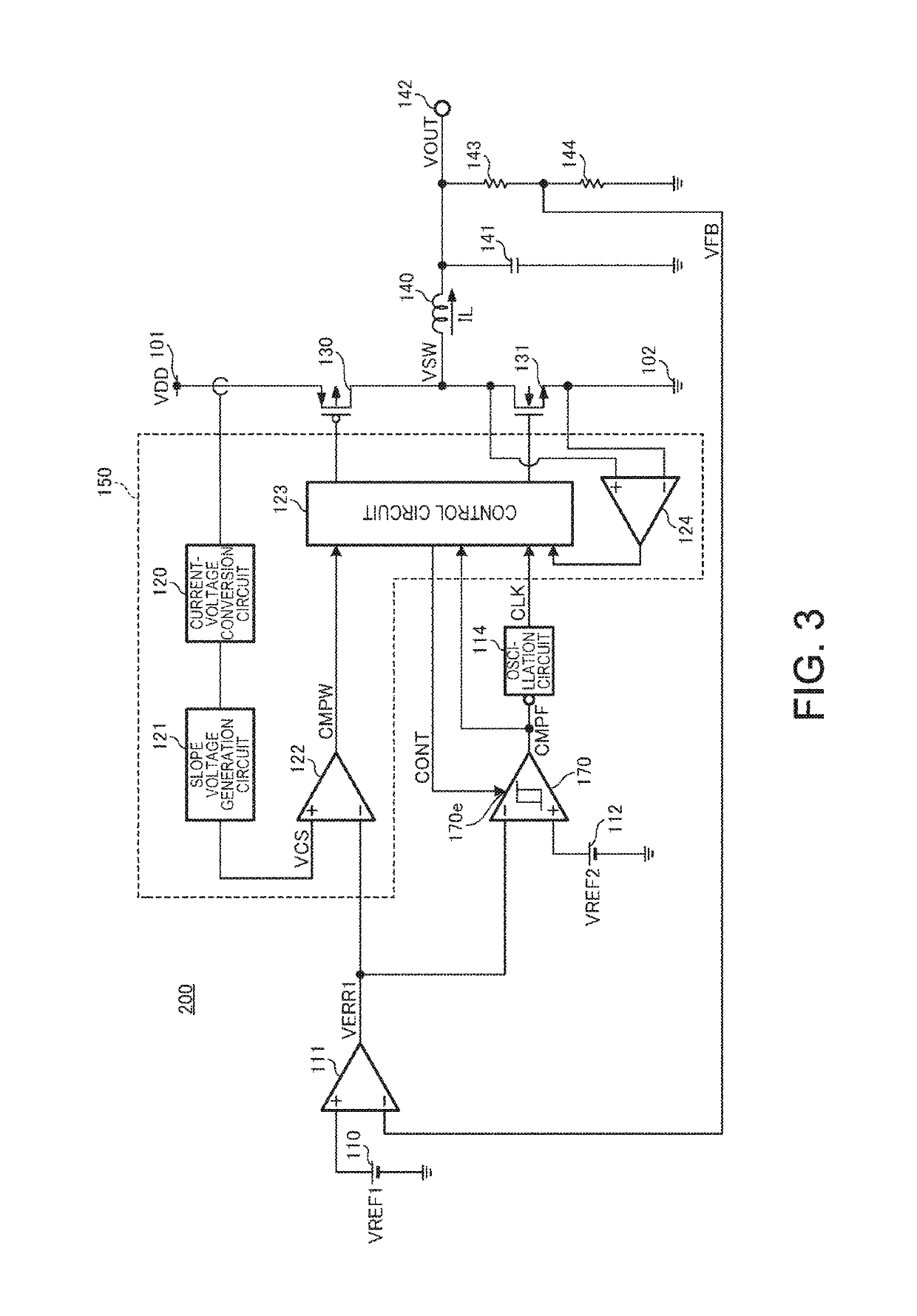 Switching regulator including an offset enabled comparison circuit