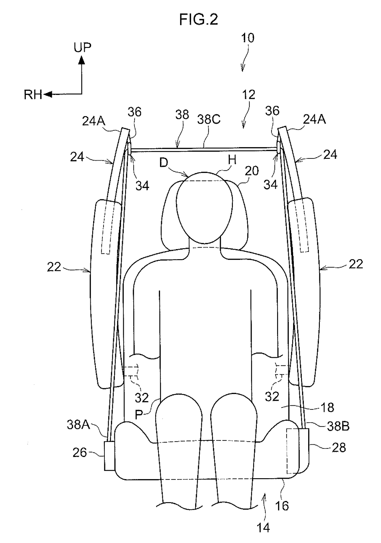 Vehicle seat belt device and occupant protection system