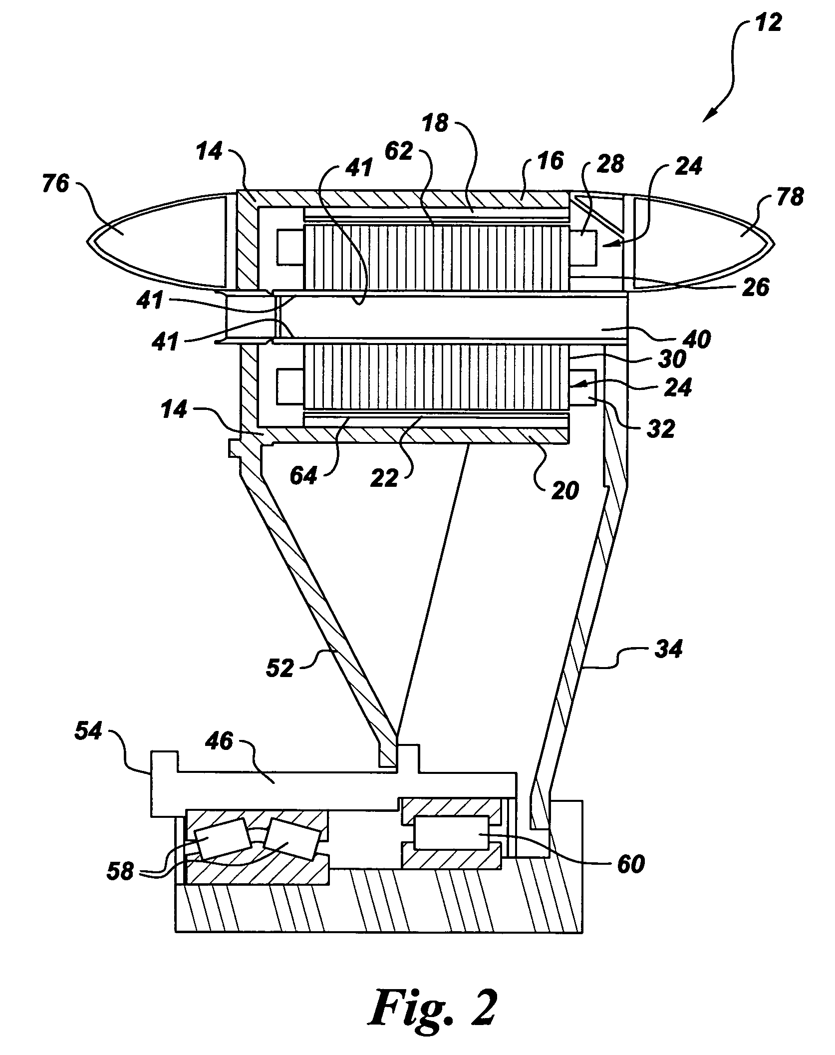 Electrical machine with double-sided stator