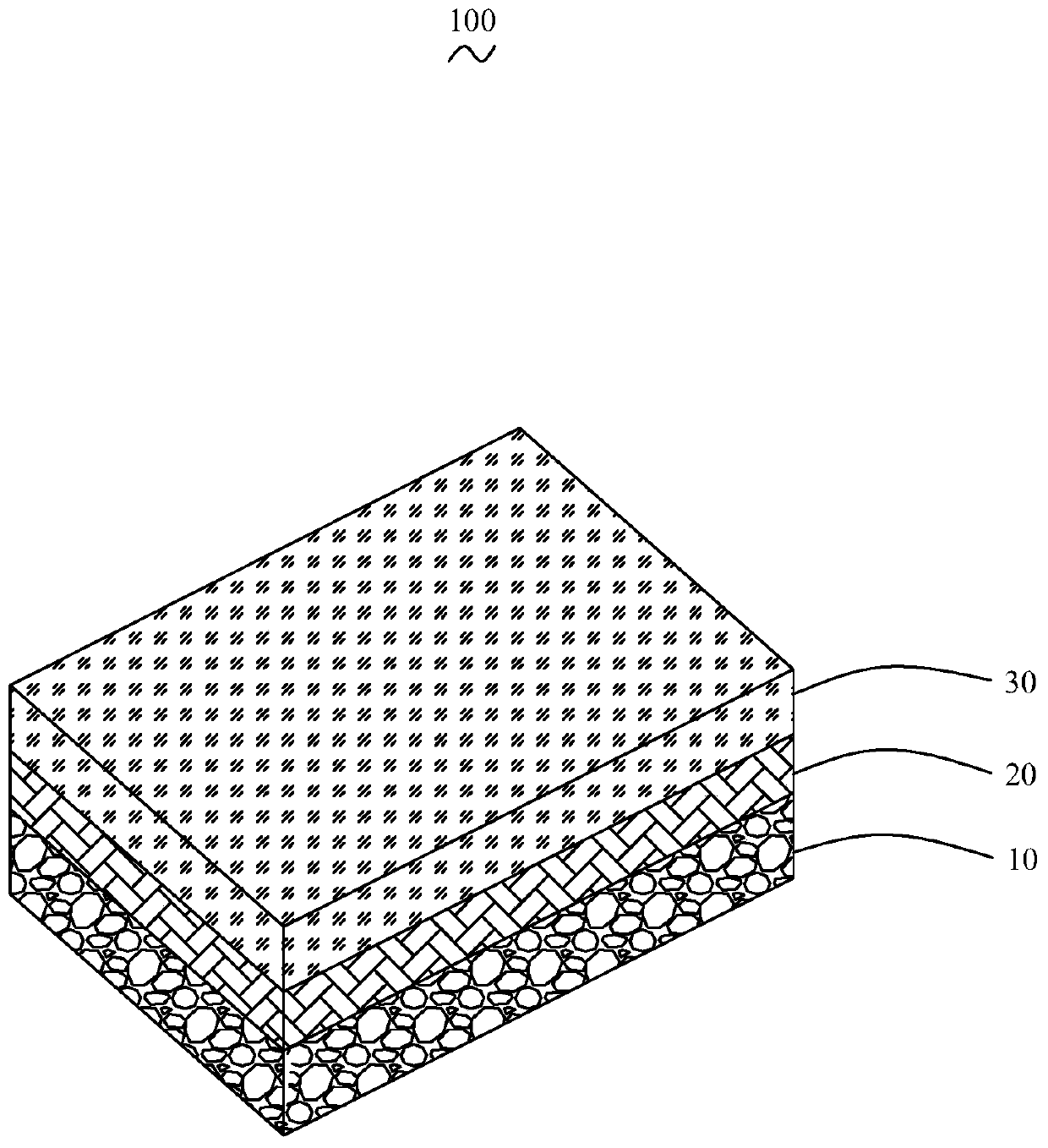 High-viscosity modified asphalt-adopted white and black pavement structure