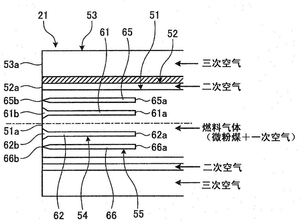 Burner, solid fuel burner and solid fuel boiler, boiler and method of operating the boiler