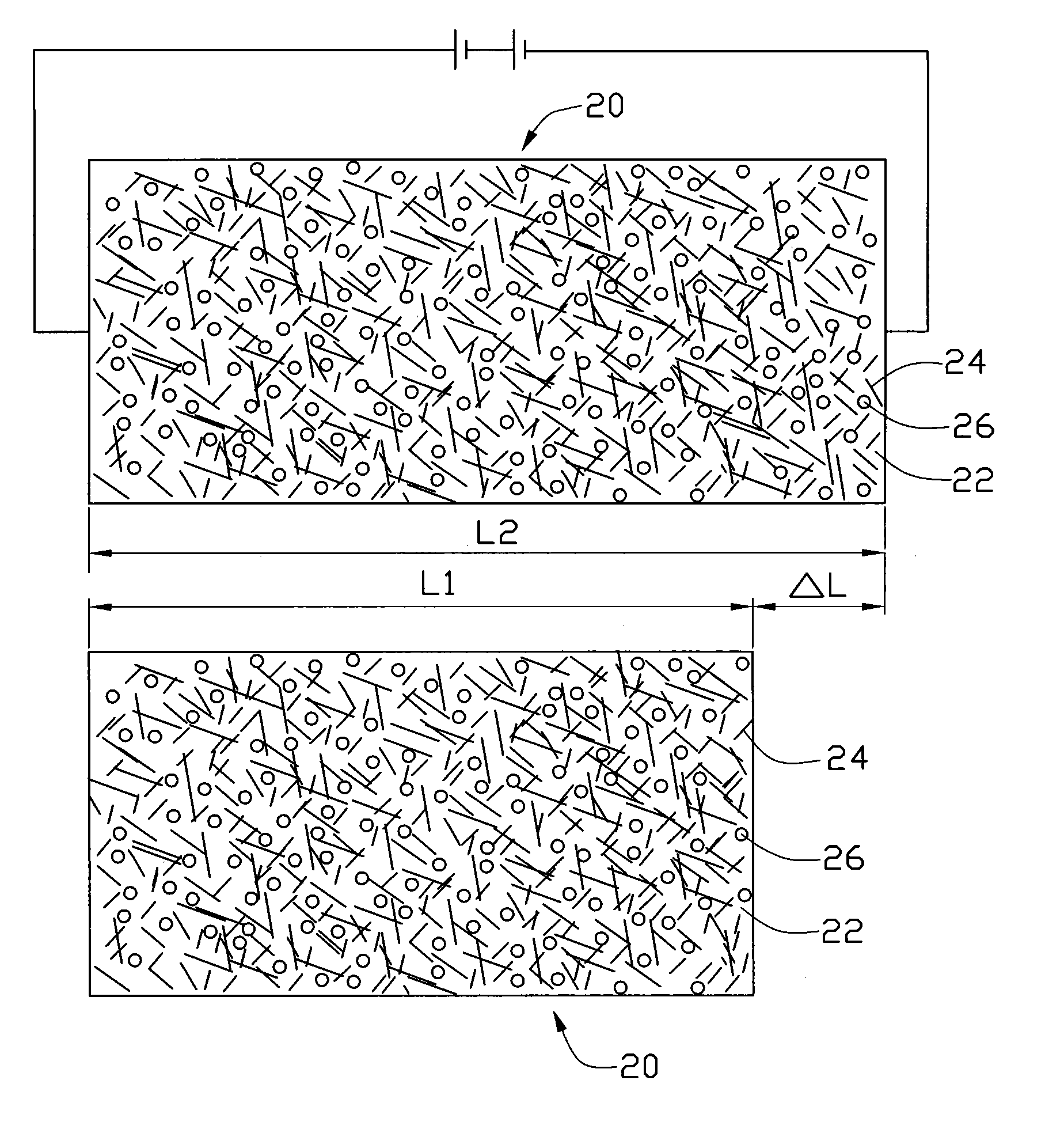 Electrostrictive composite material and preparation method thereof