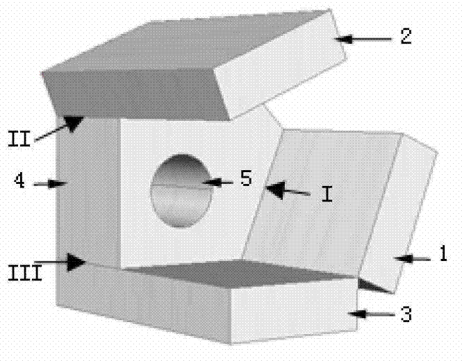 Atomic beam two-dimension cooling optical prism frame