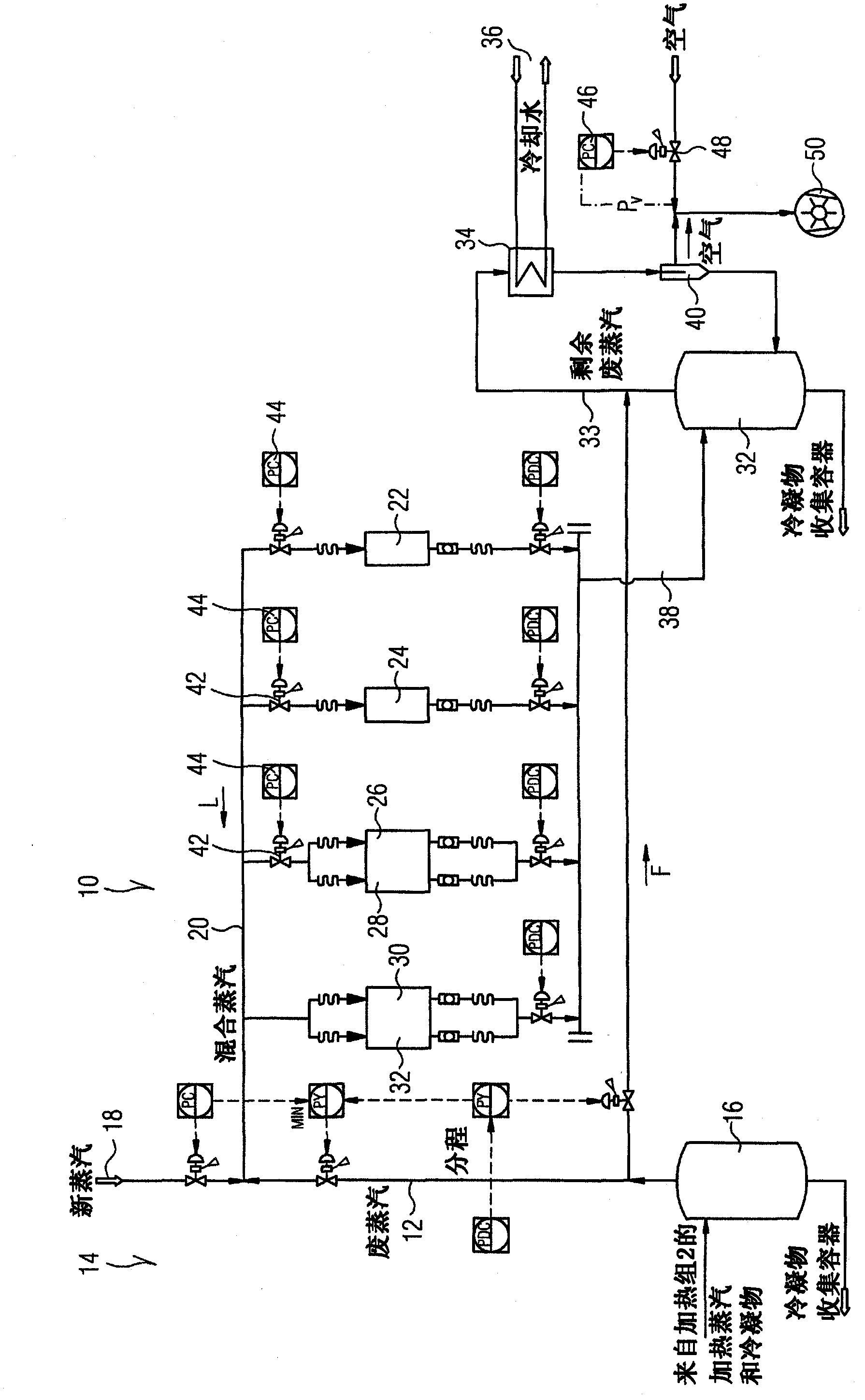 Heating system for treating a fibrous material web