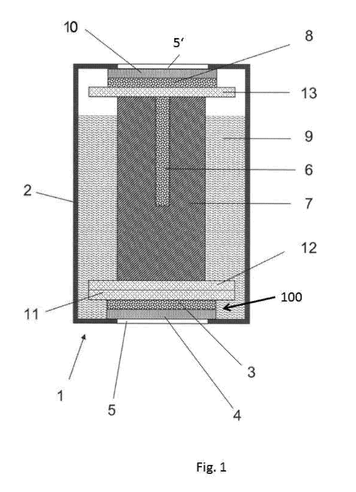 Electrode for an electrochemical gas sensor, manufacturing method for an electrode, and use of an electrode