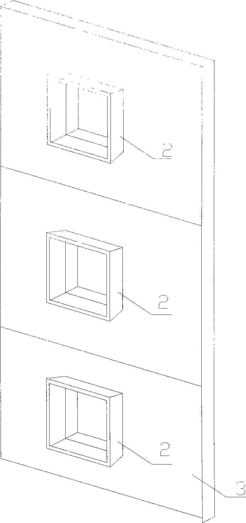 Construction method for construction floating window
