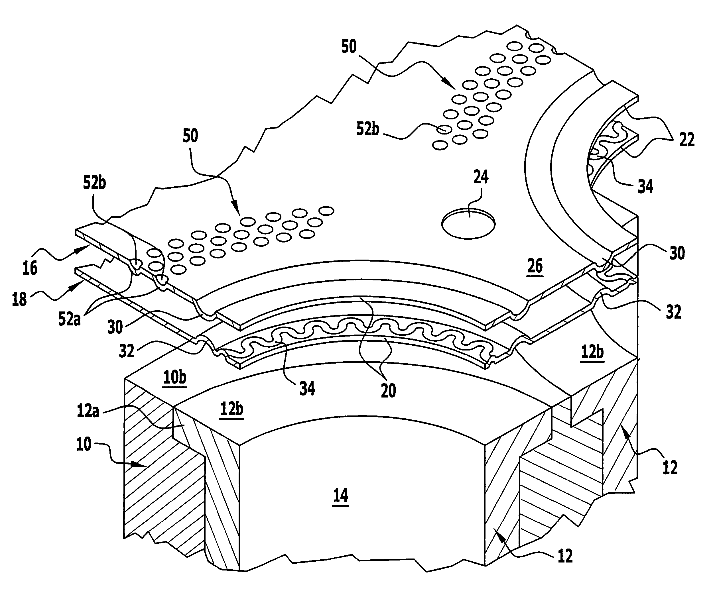 Cylinder head gasket having deformation delimiting devices radially inside and outside sealing bead