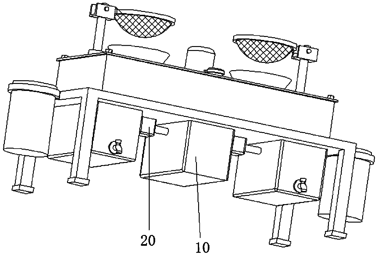 Self-cleaning recycling device for domestic wastewater treatment