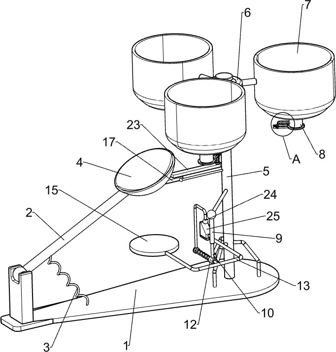 Quantitative feeding device for animal husbandry