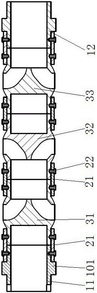 Rotary valve type valve rod and control valve