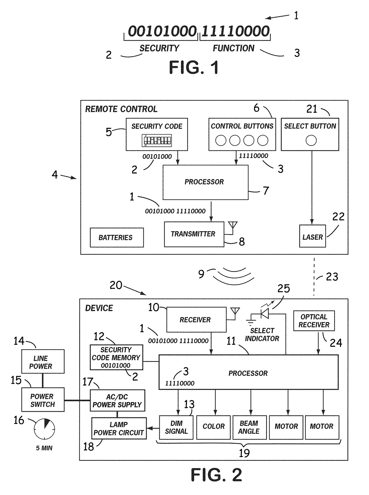 Method for adding a security code to multiple receivers during power-up