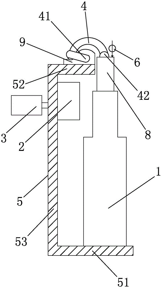 A device for testing a stress state of an e-shaped elastic strip of a railroad fastener