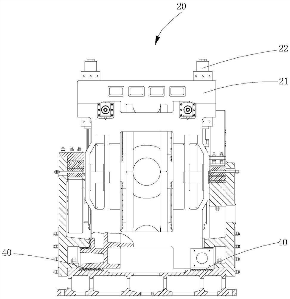 Main rolling mill of two-roller cold rolling mill