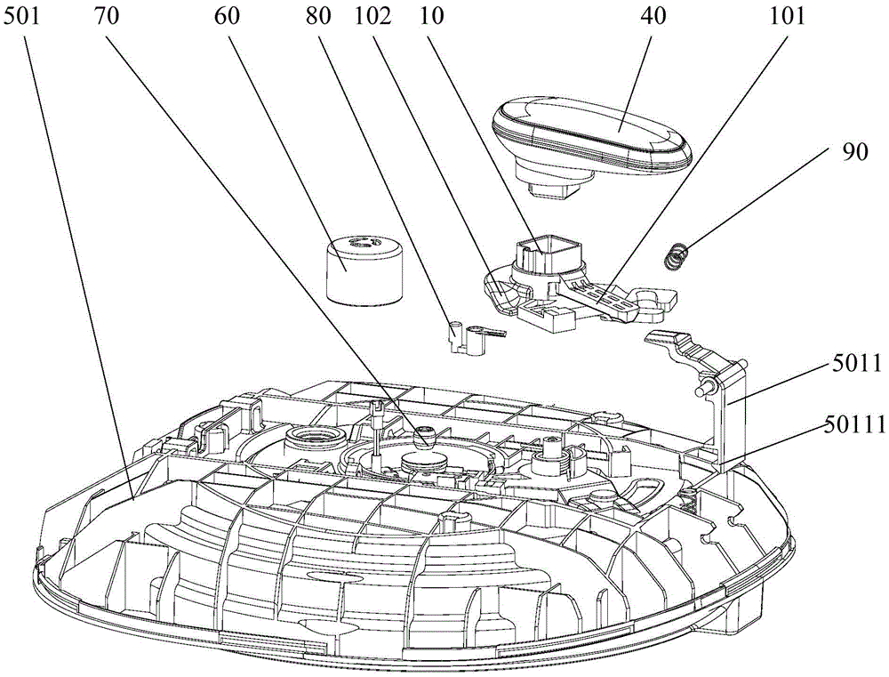 Cover opening device for electric pressure cooker and electric pressure cooker