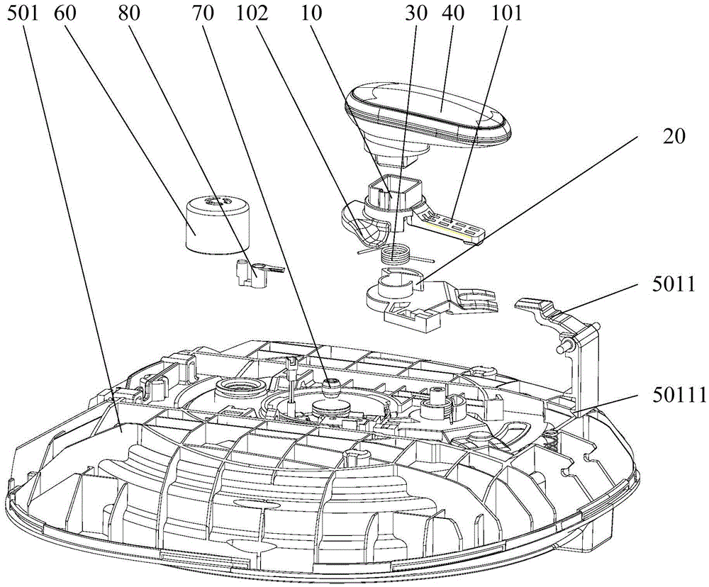 Cover opening device for electric pressure cooker and electric pressure cooker