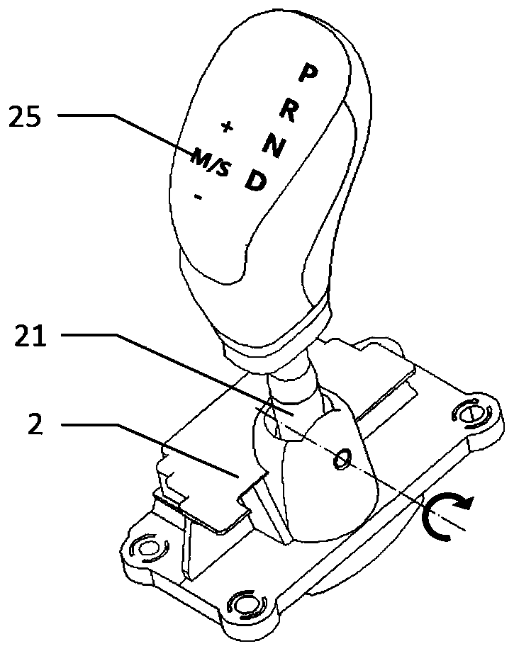 Rod electronic shifter and car