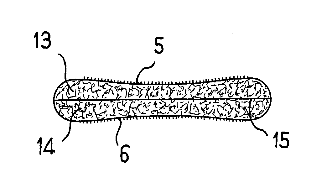 Device for applying a substance, in particular a cosmetic, and its method of manufacture