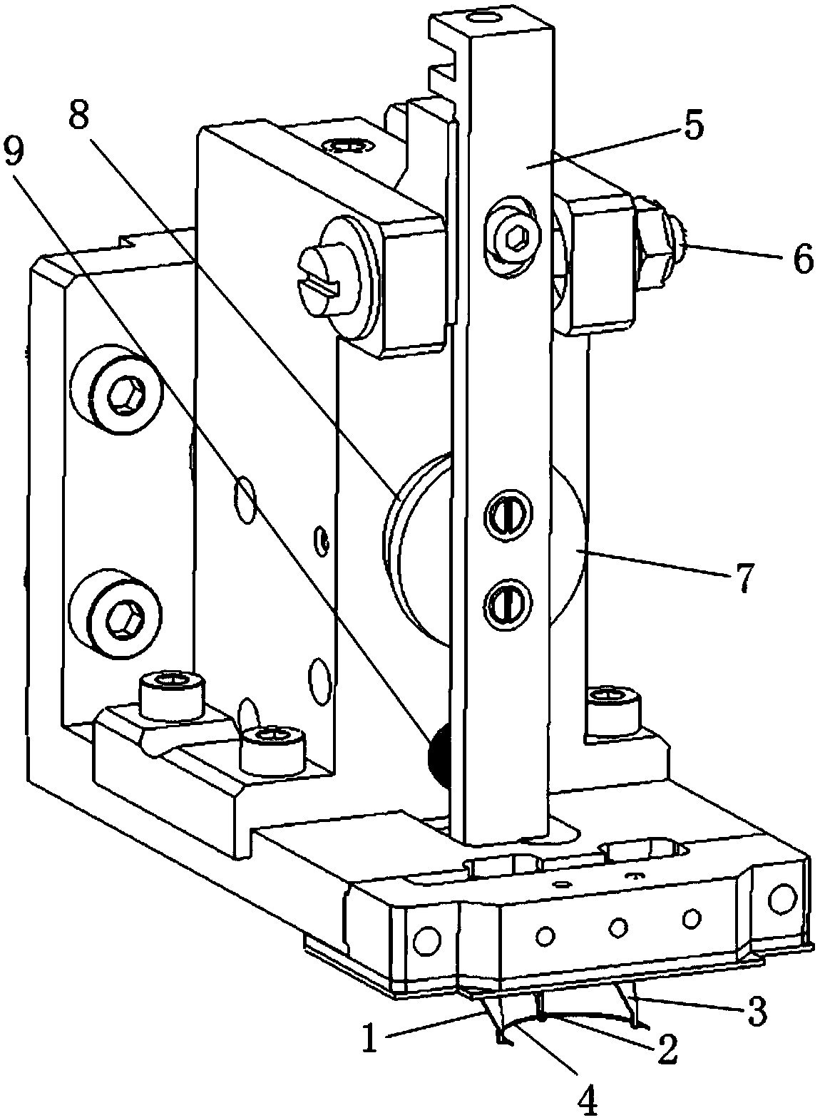 Electric conduction hairspring stress-free operating device