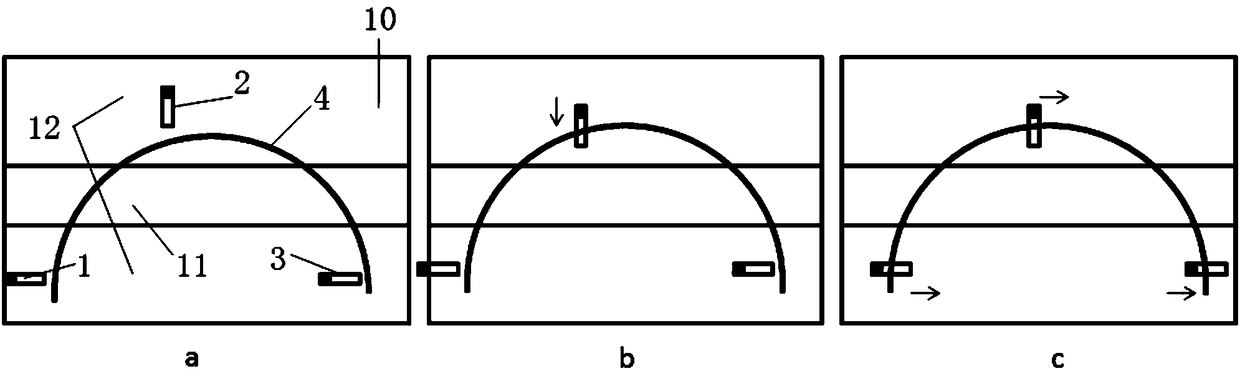 Electric conduction hairspring stress-free operating device