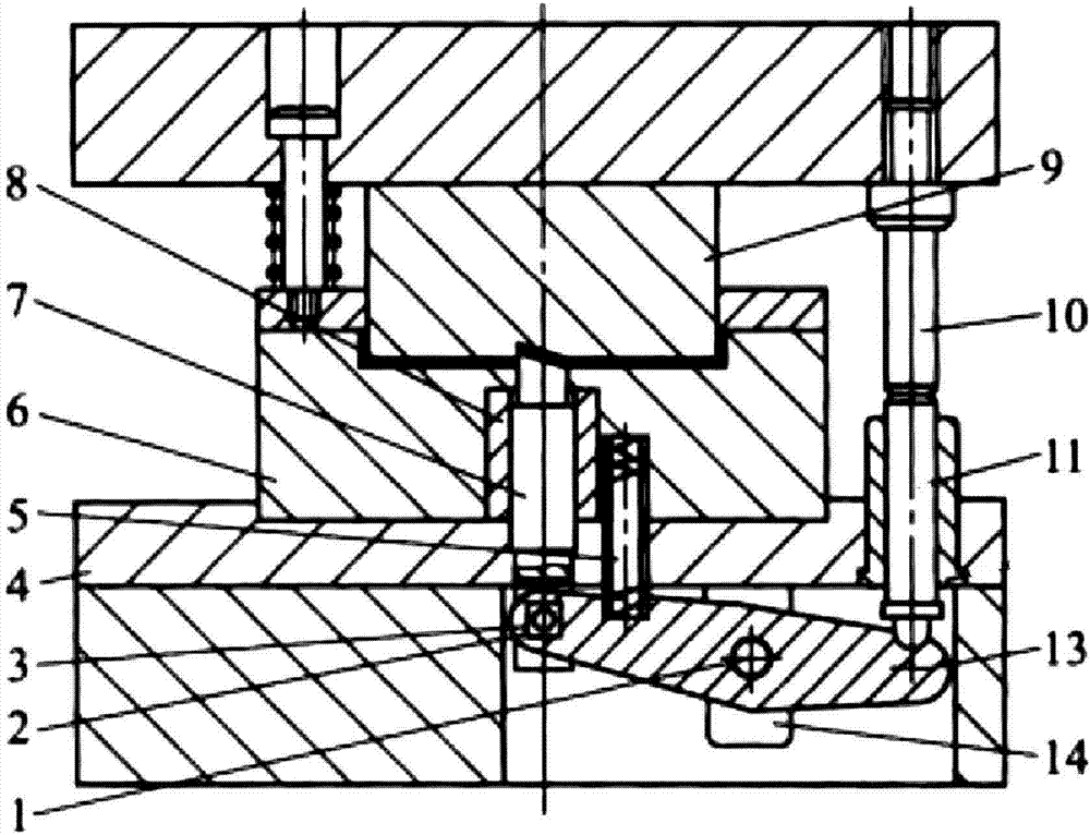 Built-up hole punching device