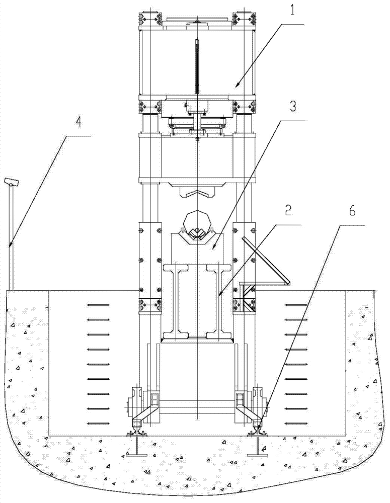 A gantry self-propelled automatic pressure straightening machine