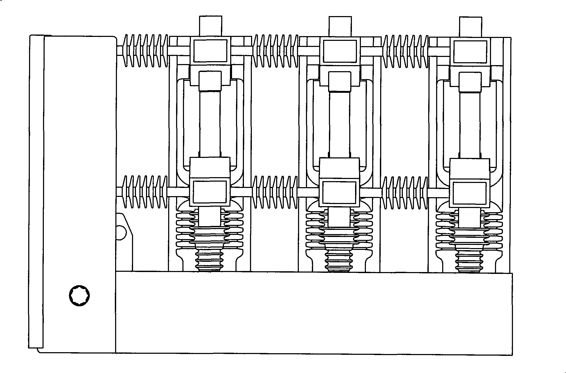 Combined medium voltage vacuum circuit breaker