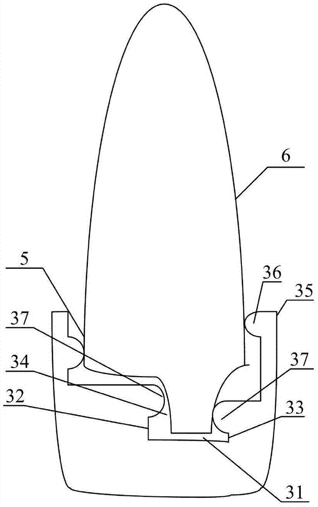 Auxiliary tooth socket applicable to mixed dentition period and manufacturing method
