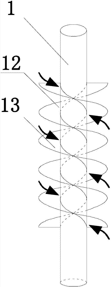 Double-helix grouting type freezing device and construction method