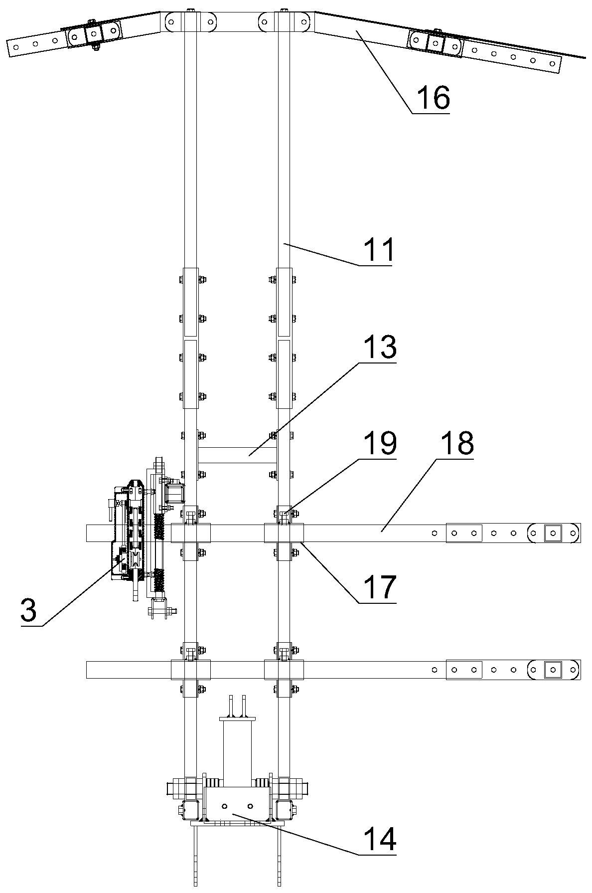 Mounting equipment for machine-room-less elevator