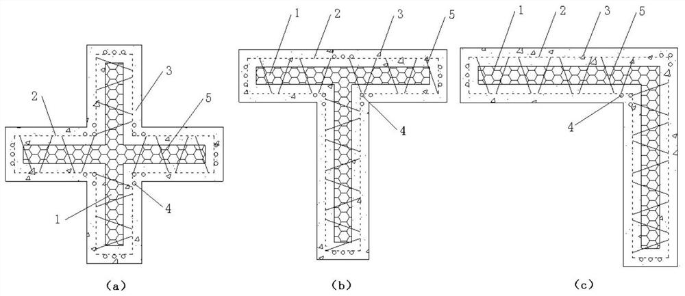 Desert sand lightweight aggregate concrete special-shaped column structure with built-in insulation board and construction process of desert sand lightweight aggregate concrete special-shaped column structure