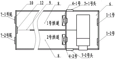Double-drying-tunnel double-cycle drying machine and drying method thereof