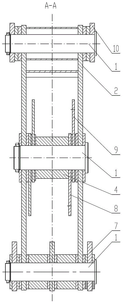 Horizontal guide device of polar crane