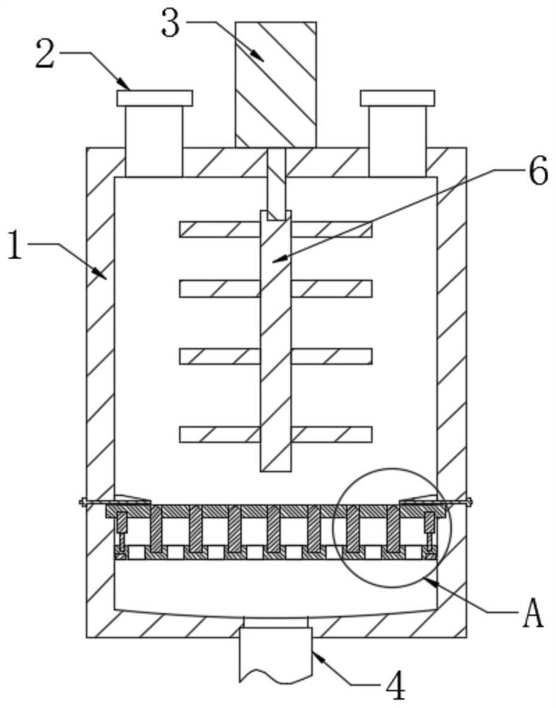 Device for preventing different mixed materials from falling and layering in matrix production and using method thereof