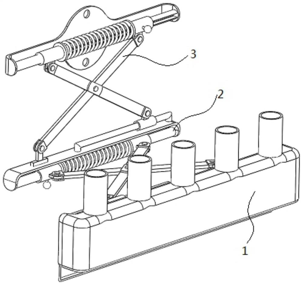Dust collection device used during edge breaking of substrate glass