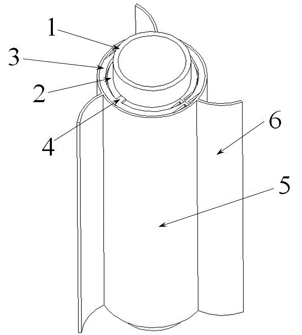 Free-rotation impeller device for inhibiting eddy induced vibration of marine riser