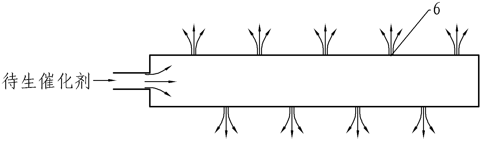 Spent catalyst distributor and spent catalyst distribution method for fluid catalytic cracking device