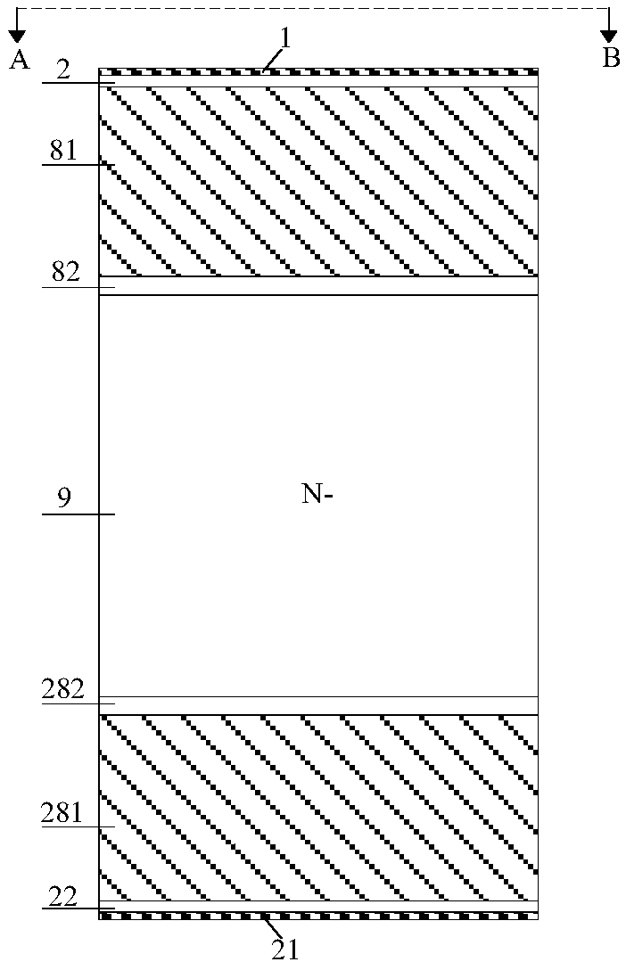 Bidirectional trench gate charge storage IGBT and manufacturing method therefor