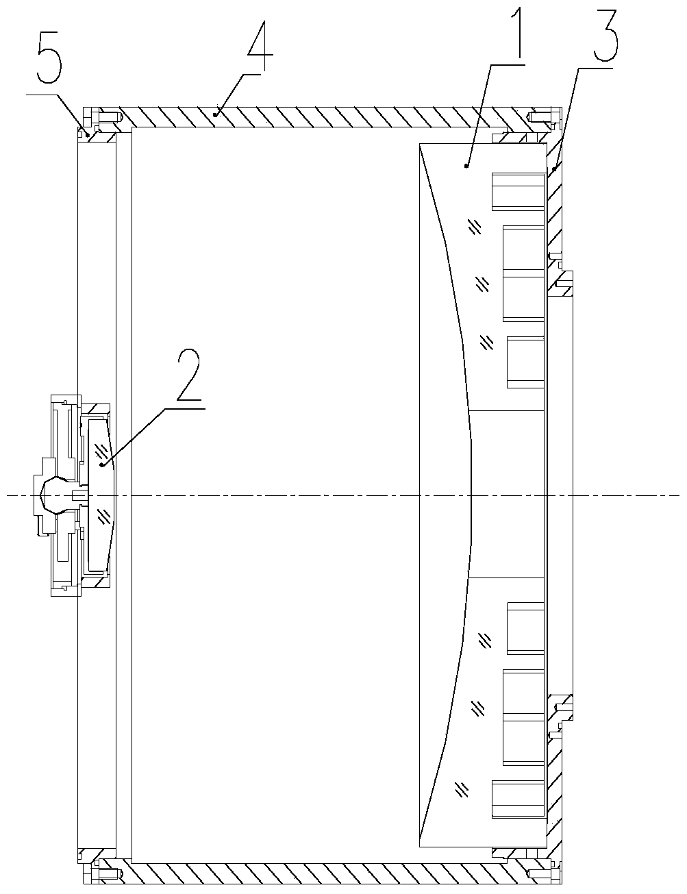 A method for measuring the optical interval of a catadioptric system containing a hollow primary mirror