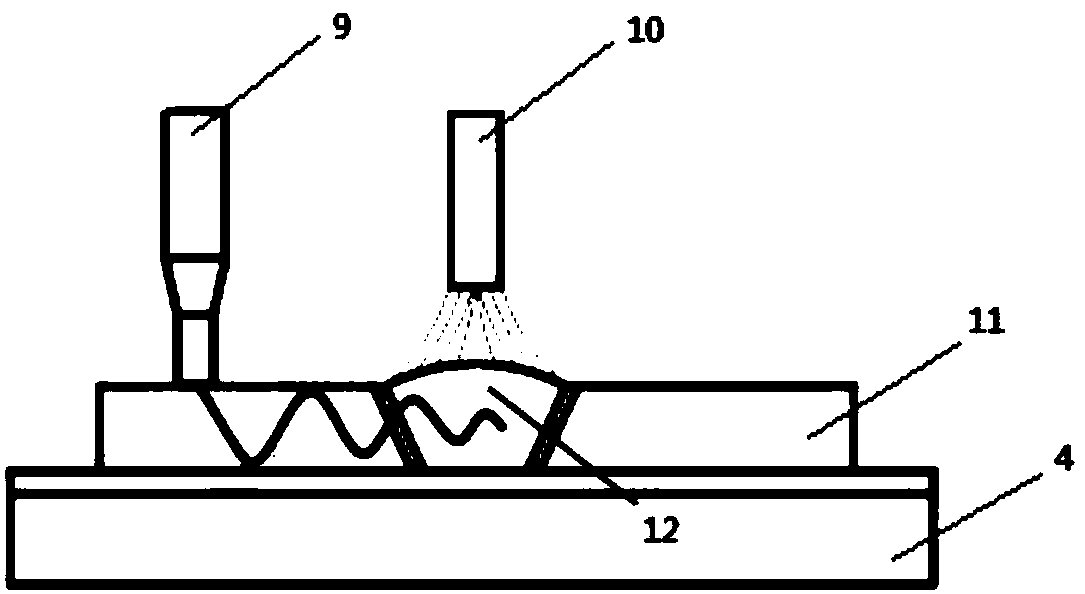 Ultrasonic vibrating aided welding test device