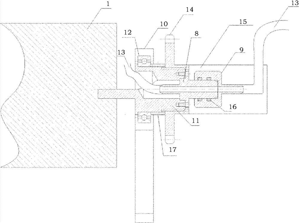 Device for culturing in vitro cells through single axis rotating and online shearing