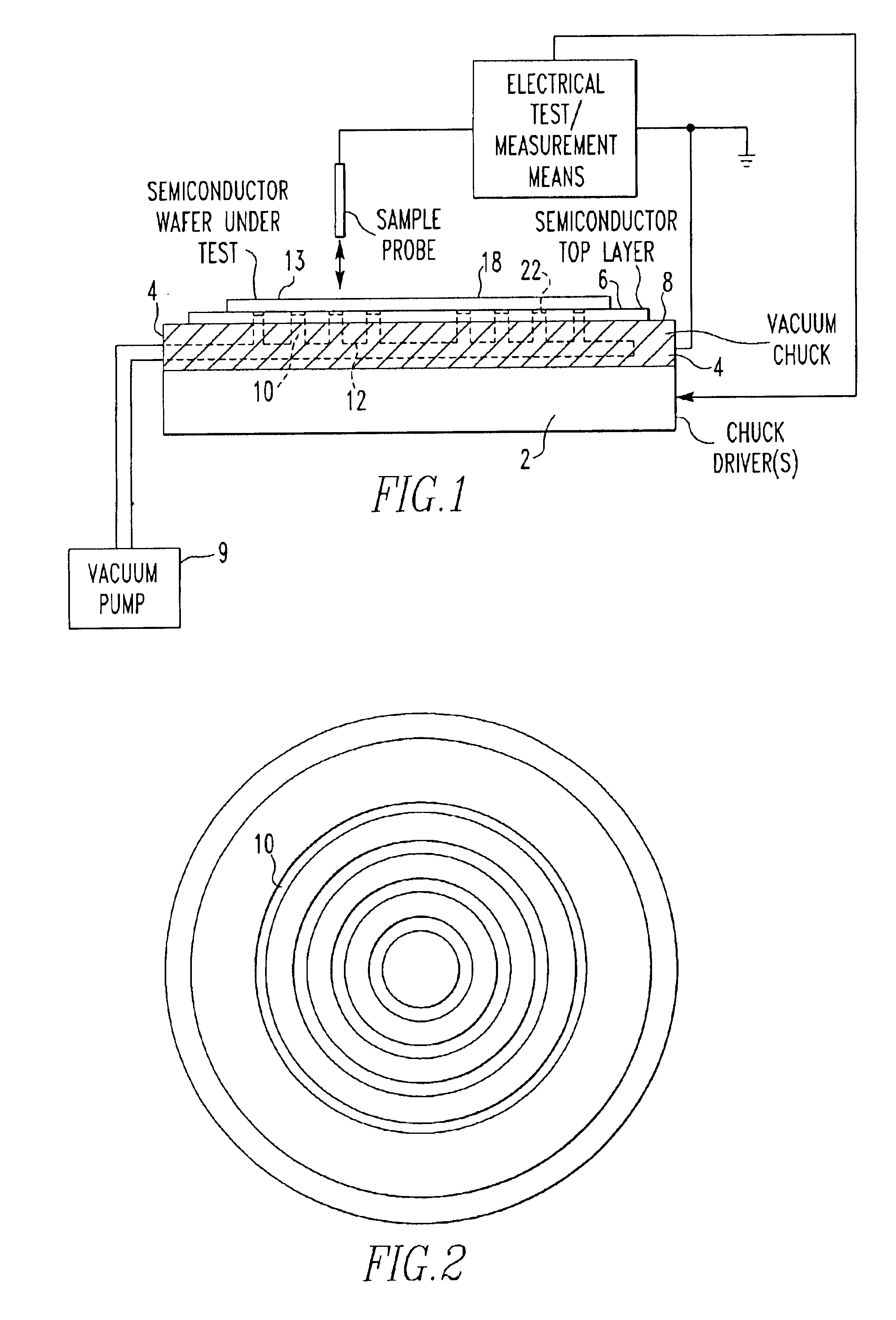 Method and apparatus for testing semiconductor wafers