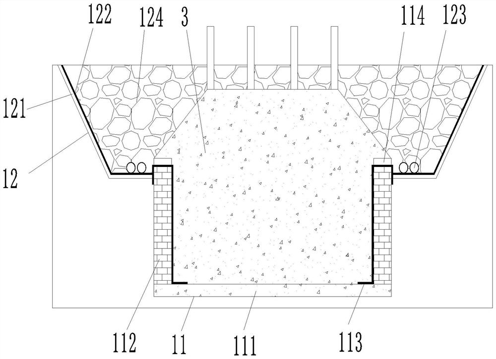 A kind of weak permeability soil deep foundation pit tower crane waterproof structure and construction method