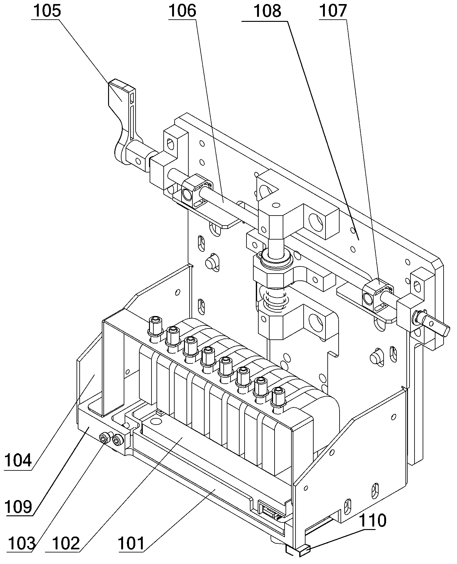 A nozzle adjustment device and a nozzle adjustment method