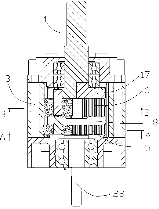 Combination type variable speed direct current permanent magnet motor