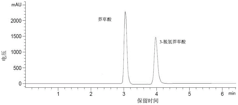 HPLC determination method for shikimic acid and 3-dehydrogenated shikimic acid in pomegranate peels