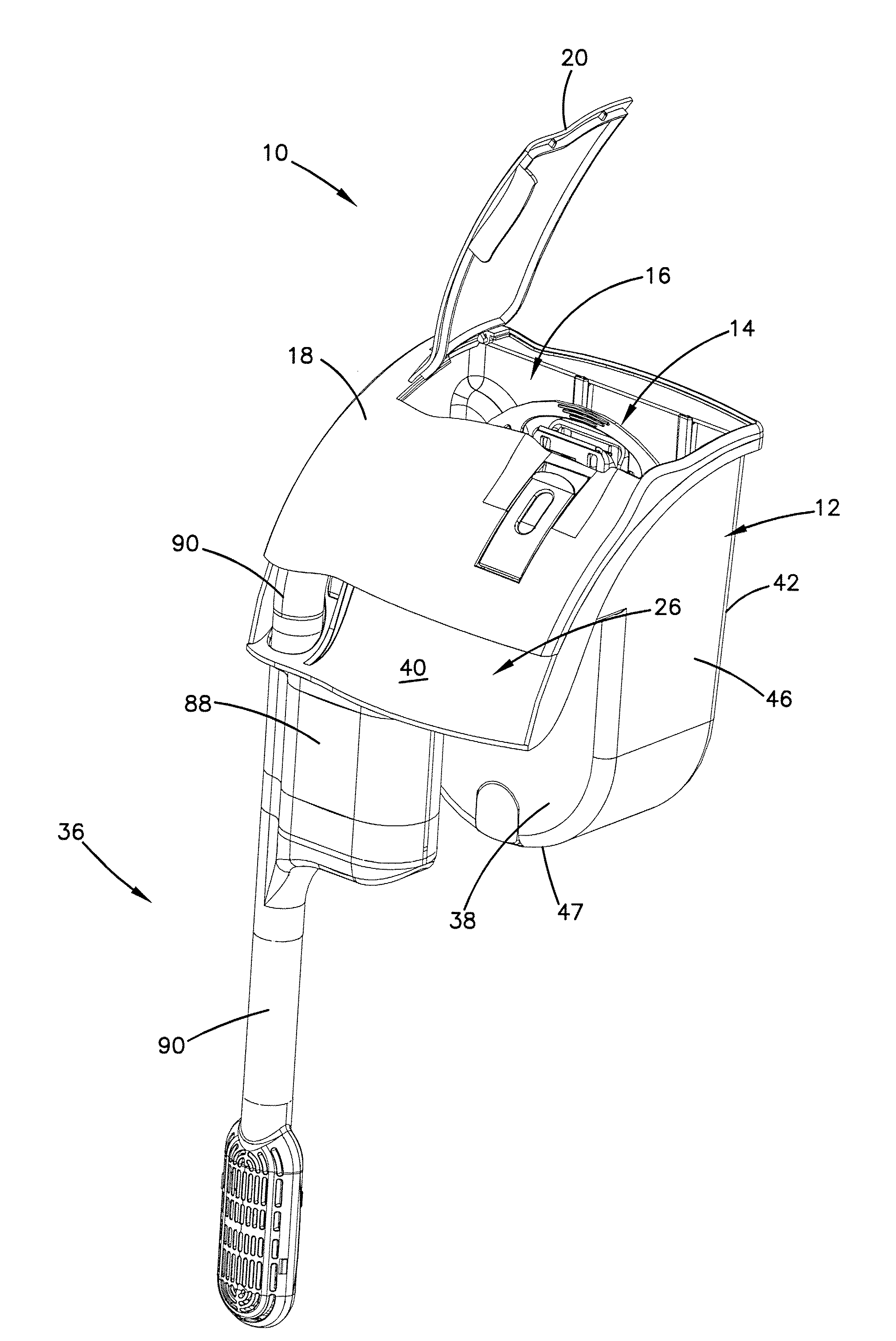 Filter with self-positioning cartridge arrangement