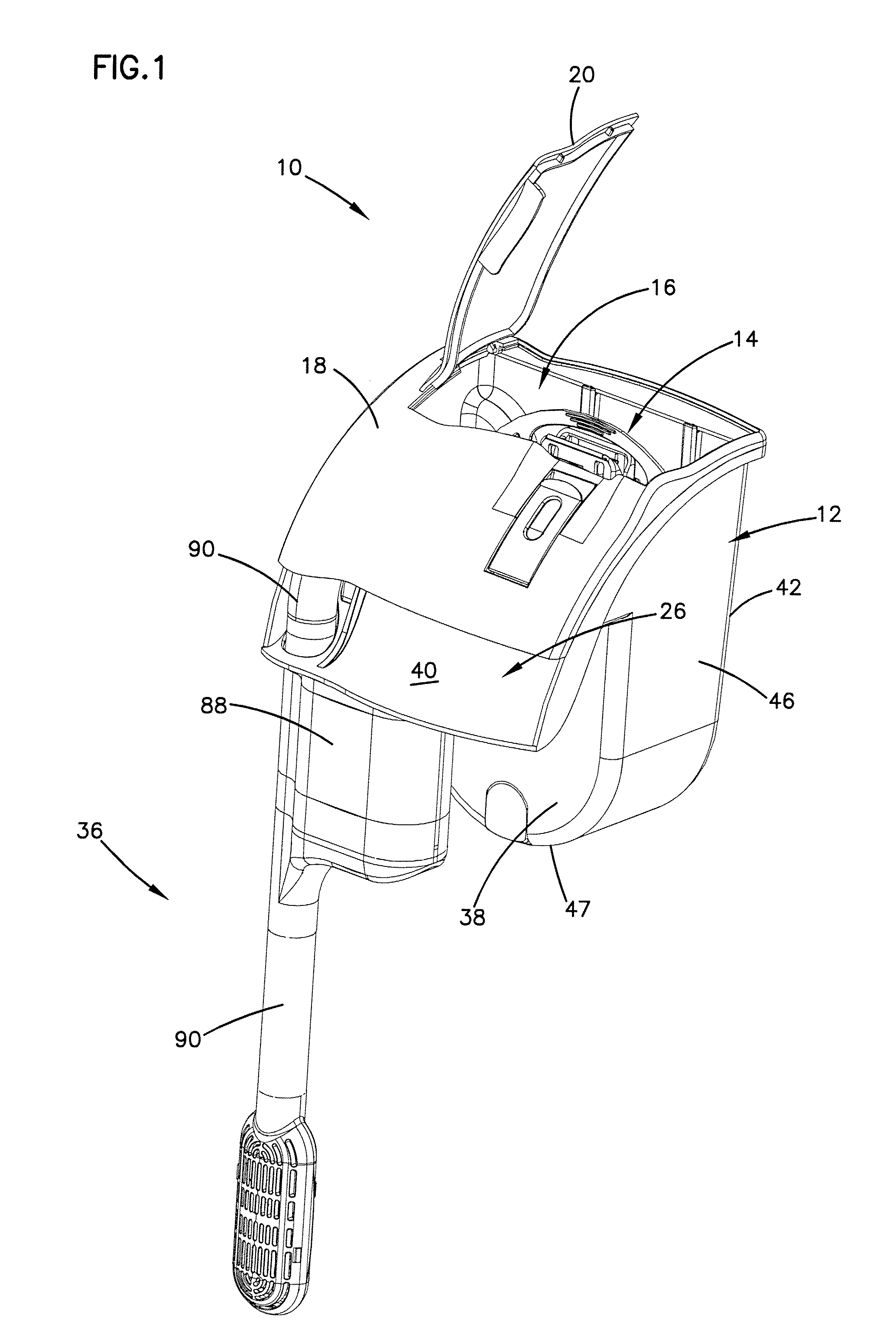 Filter with self-positioning cartridge arrangement