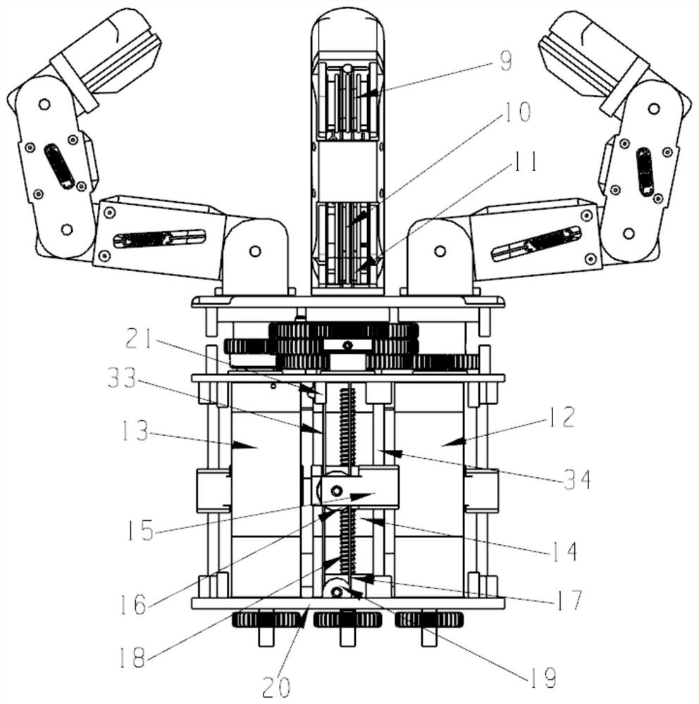 A collaboratively driven three-fingered robotic dexterous hand